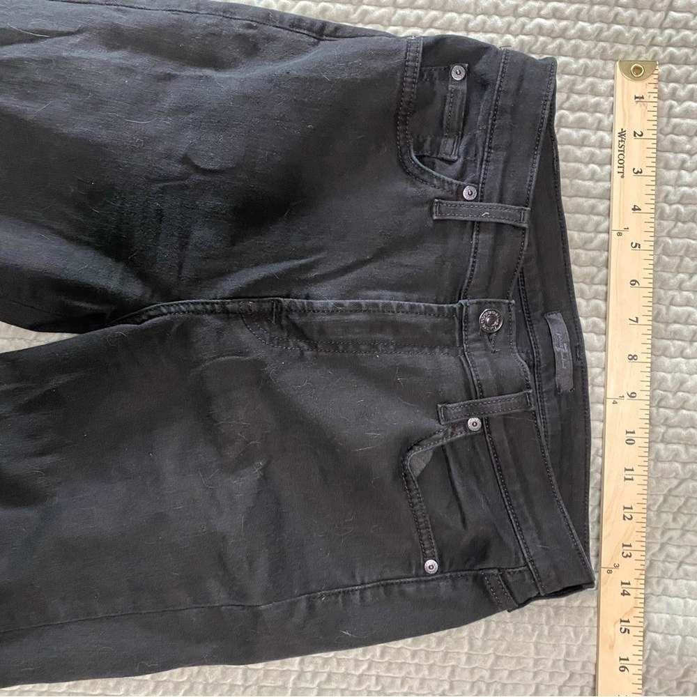 Seven 7 for All Mankind High Waist Ankle Gwenevere Black Denim Skinny Jeans 29 - Picture 11 of 13